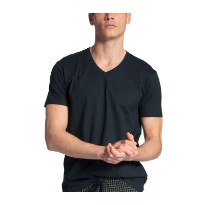 Calida Remix Basic V-Neck T-shirt Dunkelblau Baumwolle Small Herren Calida Remix Basic V-Neck T-shirt Dunkelblau Baumwolle Small Herren
