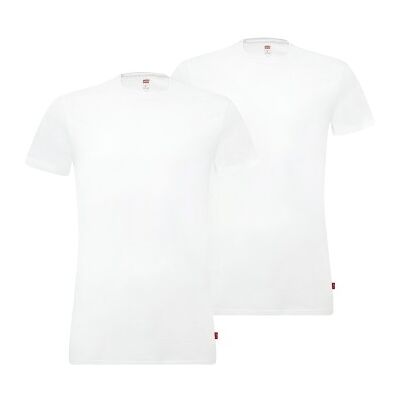 Levis 2P Base Crew Neck T-shirt Weiß Baumwolle Medium Herren Levis 2P Base Crew Neck T-shirt Weiß Baumwolle Medium Herren