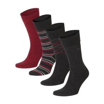 BOSS 4P Gift Set CC Socks Grau/Rot Gr 40/46 Herren BOSS 4P Gift Set CC Socks Grau/Rot Gr 40/46 Herren