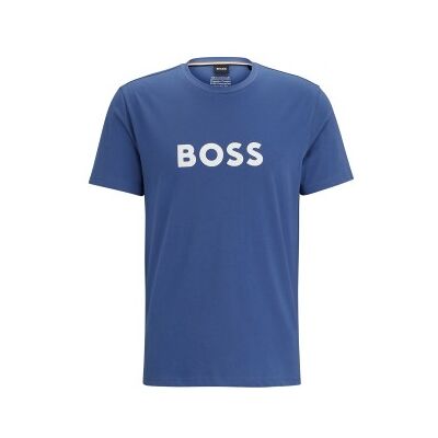 BOSS T Shirt RN Blau Baumwolle Medium Herren BOSS T Shirt RN Blau Baumwolle Medium Herren