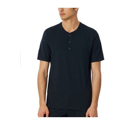 Schiesser Mix and Relax T-shirt Button Dunkelblau Baumwolle 3XL Herren Schiesser Mix and Relax T-shirt Button Dunkelblau Baumwolle 3XL Herren