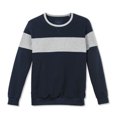 Calida Remix Sweatshirt Marine/Grau Baumwolle Medium Herren Calida Remix Sweatshirt Marine/Grau Baumwolle Medium Herren