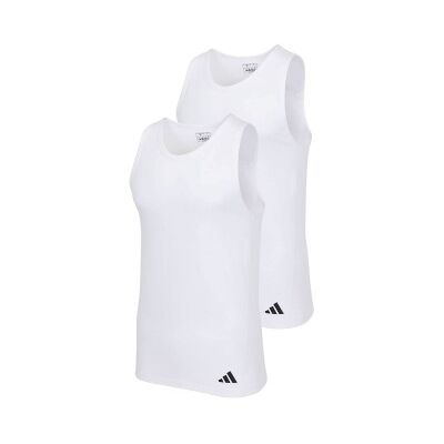 adidas 2P Active Flex Cotton Ergonomic Tank Top Weiß Baumwolle Medium Herren adidas 2P Active Flex Cotton Ergonomic Tank Top Weiß Baumwolle Medium Herren