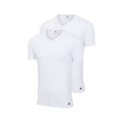 adidas 2P V-Neck Active Flex Cotton T-Shirt Weiß Baumwolle Small Herren adidas 2P V-Neck Active Flex Cotton T-Shirt Weiß Baumwolle Small Herren