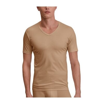 Calida Business V-Neck Undershirt Beige Tencel X-Large Herren Calida Business V-Neck Undershirt Beige Tencel X-Large Herren