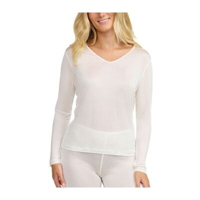 Damella Silk Long Sleeve Elfenbein Seide X-Small Damen Damella Silk Long Sleeve Elfenbein Seide X-Small Damen