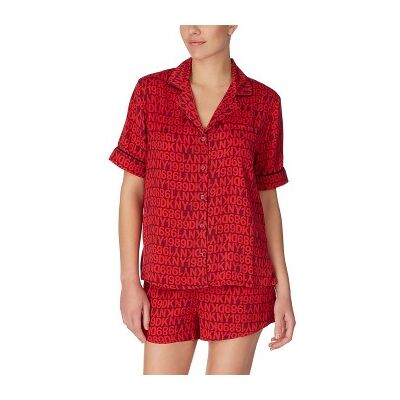 DKNY Only In DKNY Top And Boxer Pj Set Rot Polyester Small Damen DKNY Only In DKNY Top And Boxer Pj Set Rot Polyester Small Damen