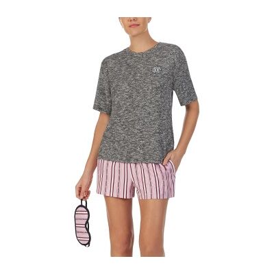DKNY 100 DKNY Short Pj Set Grau/Rosa Small Damen DKNY 100 DKNY Short Pj Set Grau/Rosa Small Damen