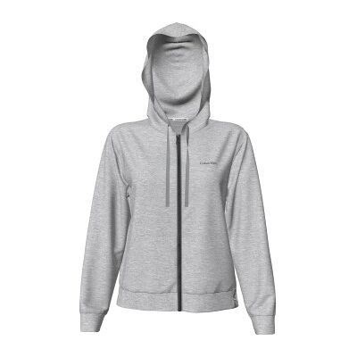 Calvin Klein Modern Cotton LW Full Zip Hoodie Grau Small Damen Calvin Klein Modern Cotton LW Full Zip Hoodie Grau Small Damen