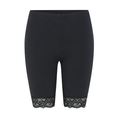 Decoy Mid-length Capri Leggings With Lace Schwarz Ökologische Baumwolle Small Damen Decoy Mid-length Capri Leggings With Lace Schwarz Ökologische Baumwolle Small Damen
