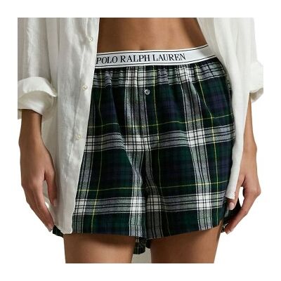 Polo Ralph Lauren Cozy Flannel Boxer Schwarz/Grün Baumwolle Small Damen Polo Ralph Lauren Cozy Flannel Boxer Schwarz/Grün Baumwolle Small Damen