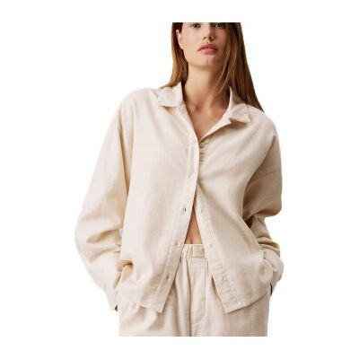 Calvin Klein LS Button Down Beige Baumwolle Large Damen Calvin Klein LS Button Down Beige Baumwolle Large Damen