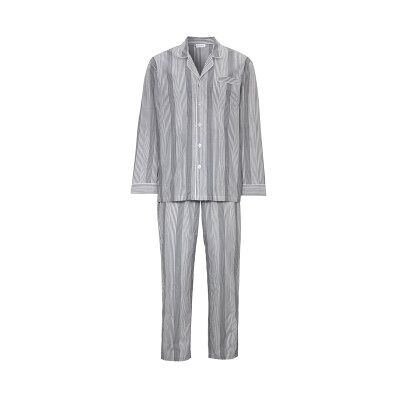 Damella Carl Long Sleeve Pyjamas Grau gestreift Baumwolle Small Damen Damella Carl Long Sleeve Pyjamas Grau gestreift Baumwolle Small Damen