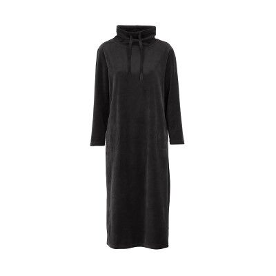 Damella Velour Cosy Dress Schwarz Medium Damen Damella Velour Cosy Dress Schwarz Medium Damen