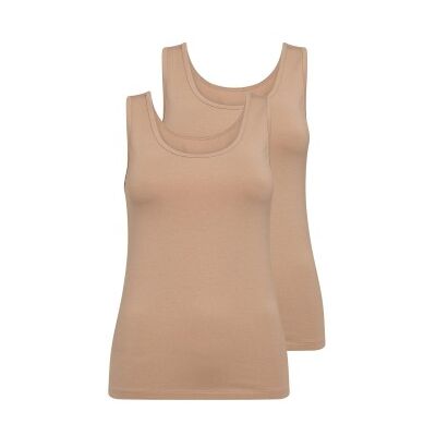 Decoy 2P Wide Strap Bamboo Top Beige Medium Damen Decoy 2P Wide Strap Bamboo Top Beige Medium Damen