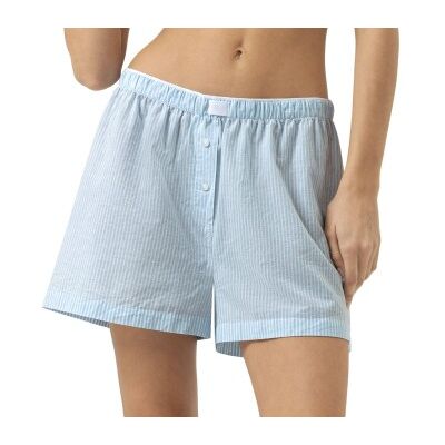 Mey Cotton Stripes Lounge Shorts Weiß/Hellblau Baumwolle X-Large Damen Mey Cotton Stripes Lounge Shorts Weiß/Hellblau Baumwolle X-Large Damen