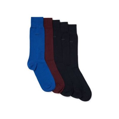 BOSS 5P RS Uni Color CC Socks Blau/Orange Gr 43/46 BOSS 5P RS Uni Color CC Socks Blau/Orange Gr 43/46