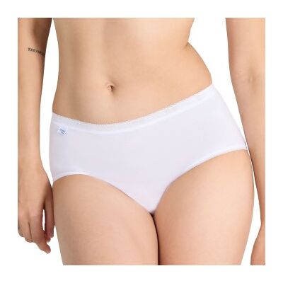 Sloggi Damen Basic Midi Weiß Baumwolle 42 Damen Sloggi Damen Basic Midi Weiß Baumwolle 42 Damen