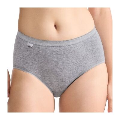 Sloggi Damen Basic Midi Grau Baumwolle 44 Damen Sloggi Damen Basic Midi Grau Baumwolle 44 Damen