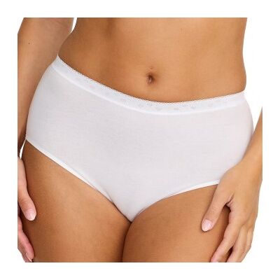 Damella Classic Cotton Midi Brief Weiß Baumwolle X-Large Damen Damella Classic Cotton Midi Brief Weiß Baumwolle X-Large Damen