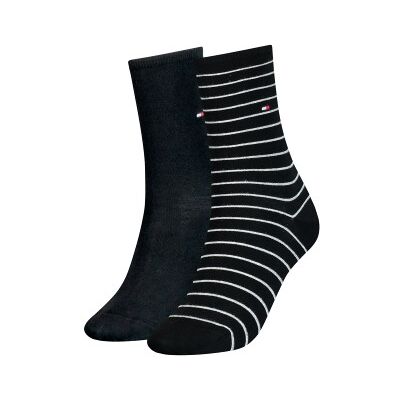 Tommy Hilfiger 2P Classic Small Stripe Socks Schwarz Gr 35/38 Damen Tommy Hilfiger 2P Classic Small Stripe Socks Schwarz Gr 35/38 Damen