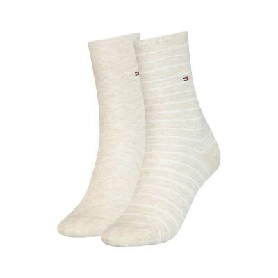 Tommy Hilfiger 2P Classic Small Stripe Socks Vanille Gr 35/38 Damen Tommy Hilfiger 2P Classic Small Stripe Socks Vanille Gr 35/38 Damen