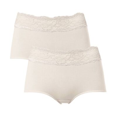 Trofé Trofe Lace Trimmed Maxi Briefs 2P Champagner Baumwolle X-Large Damen Trofé Trofe Lace Trimmed Maxi Briefs 2P Champagner Baumwolle X-Large Damen