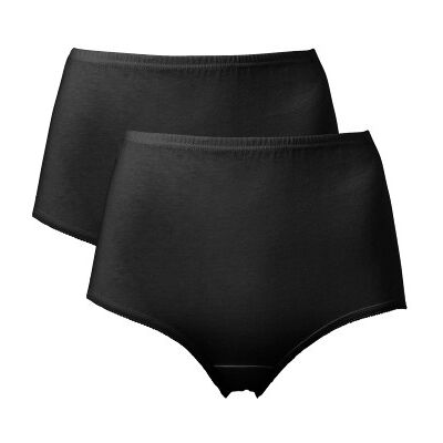 Trofé Trofe High Maxi Briefs 2P Schwarz Baumwolle XX-Large Damen Trofé Trofe High Maxi Briefs 2P Schwarz Baumwolle XX-Large Damen