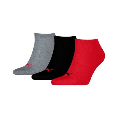 Puma 3P Sneaker Socks Rot/Grau Gr 35/38 Puma 3P Sneaker Socks Rot/Grau Gr 35/38