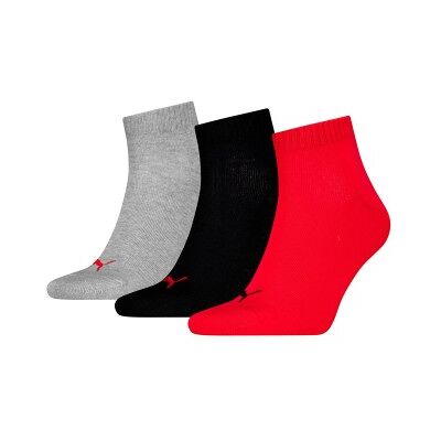 Puma 3P Quarter Socks Rot/Grau Gr 39/42 Puma 3P Quarter Socks Rot/Grau Gr 39/42