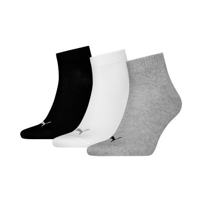 Puma 3P Quarter Socks Grau/Schwarz Gr 35/38 Puma 3P Quarter Socks Grau/Schwarz Gr 35/38
