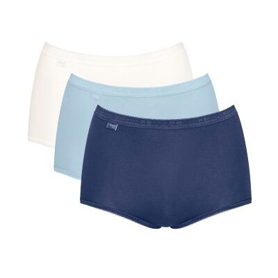 Sloggi 3P Basic Plus Maxi Colored Marine/Blau Baumwolle 44 Damen Sloggi 3P Basic Plus Maxi Colored Marine/Blau Baumwolle 44 Damen