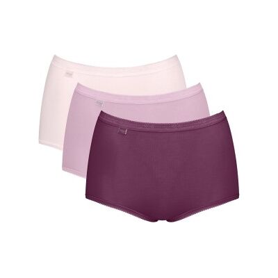 Sloggi 3P Basic Plus Maxi Colored Hellrosa Baumwolle 38 Damen Sloggi 3P Basic Plus Maxi Colored Hellrosa Baumwolle 38 Damen