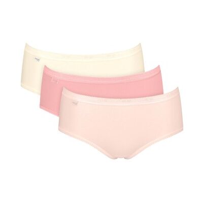 Sloggi 3P Basic Plus Midi Colored Rot/Gelb Baumwolle 44 Damen Sloggi 3P Basic Plus Midi Colored Rot/Gelb Baumwolle 44 Damen