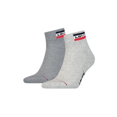 Levis 2P Sport Mid Cut Sock Grau Gr 43/46 Levis 2P Sport Mid Cut Sock Grau Gr 43/46