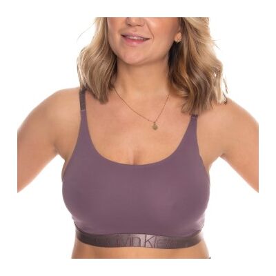 Calvin Klein BH Icon Unlined Bralette Pflaume Baumwolle Medium Damen Calvin Klein BH Icon Unlined Bralette Pflaume Baumwolle Medium Damen