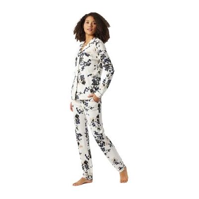 Schiesser Contemporary Nightwear Interlock Pyjama Schwarz/Weiß 40 Damen Schiesser Contemporary Nightwear Interlock Pyjama Schwarz/Weiß 40 Damen