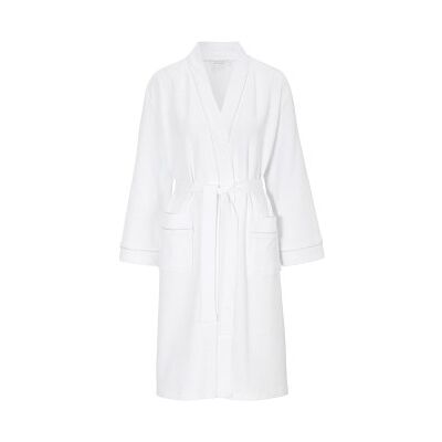 Damella Waffle Knit Robe Weiß Baumwolle 3XL Damen Damella Waffle Knit Robe Weiß Baumwolle 3XL Damen