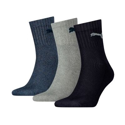 Puma 3P Short Crew Unisex Socks Marine/Grau Gr 39/42 Puma 3P Short Crew Unisex Socks Marine/Grau Gr 39/42
