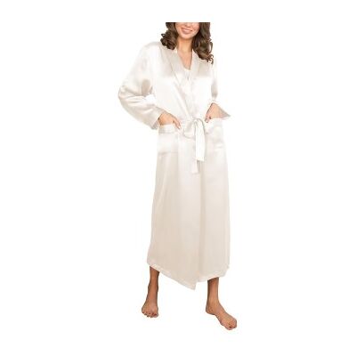 Lady Avenue Pure Silk Long Robe Elfenbein Seide X-Large Damen Lady Avenue Pure Silk Long Robe Elfenbein Seide X-Large Damen