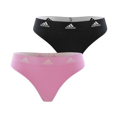adidas 2P Underwear Brazilian Thong Schwarz/Rosa Baumwolle Small Damen adidas 2P Underwear Brazilian Thong Schwarz/Rosa Baumwolle Small Damen