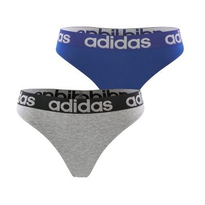 adidas 2P Underwear Brazilian Thong Blau/Grau Baumwolle Medium Damen adidas 2P Underwear Brazilian Thong Blau/Grau Baumwolle Medium Damen