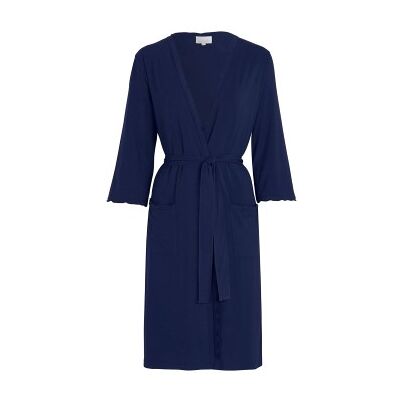 Damella Viscose Plain Wave Robe CL2 Marine Bambus Large Damen Damella Viscose Plain Wave Robe CL2 Marine Bambus Large Damen