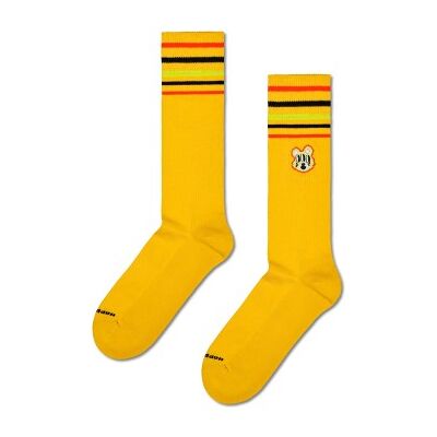 Happy Socks Bear With Me Crew Sock Gelb gemustert Modal Gr 41/46 Happy Socks Bear With Me Crew Sock Gelb gemustert Modal Gr 41/46