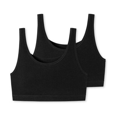 Schiesser BH 2P 95-5 Organic Cotton Bustier Top Schwarz Baumwolle 38 Damen Schiesser BH 2P 95-5 Organic Cotton Bustier Top Schwarz Baumwolle 38 Damen