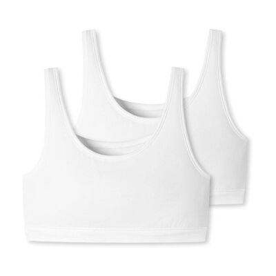 Schiesser BH 2P 95-5 Organic Cotton Bustier Top Weiß Baumwolle 42 Damen Schiesser BH 2P 95-5 Organic Cotton Bustier Top Weiß Baumwolle 42 Damen