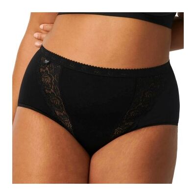 Sloggi 4P Chic Maxi Lace Briefs Schwarz Baumwolle 48 Damen Sloggi 4P Chic Maxi Lace Briefs Schwarz Baumwolle 48 Damen
