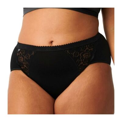 Sloggi 4P Chic Midi Lace Briefs Schwarz Baumwolle 46 Damen Sloggi 4P Chic Midi Lace Briefs Schwarz Baumwolle 46 Damen