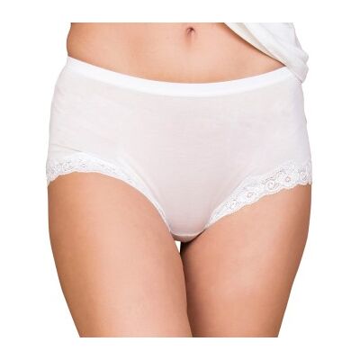 Lady Avenue Silk Jersey Panty With Lace Elfenbein Seide XX-Large Damen Lady Avenue Silk Jersey Panty With Lace Elfenbein Seide XX-Large Damen