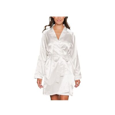 Lady Avenue Satin Short Kimono Elfenbein Medium Damen Lady Avenue Satin Short Kimono Elfenbein Medium Damen